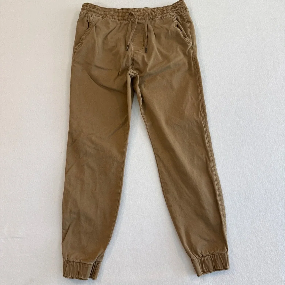 Hollister Skinny Tapered Jogger Elastic Drawstring Mens‎ Medium Brown
